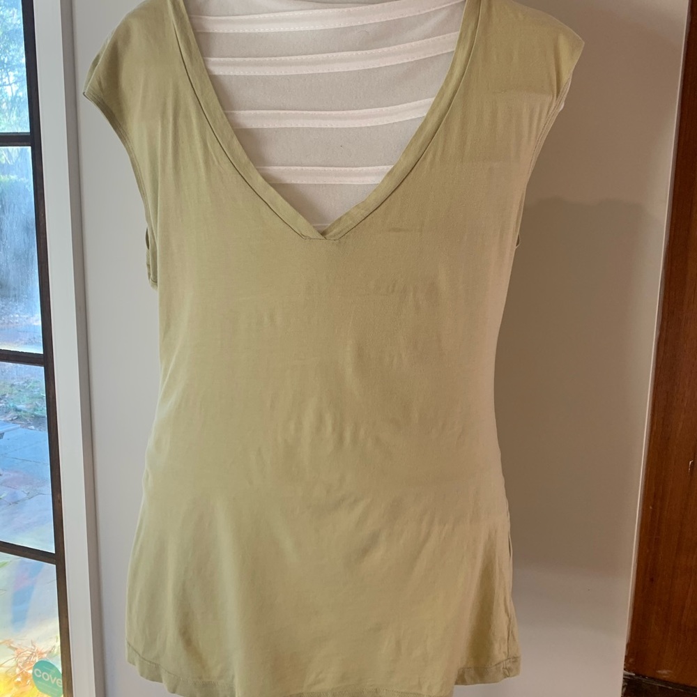 Theory green v neck camisole tank